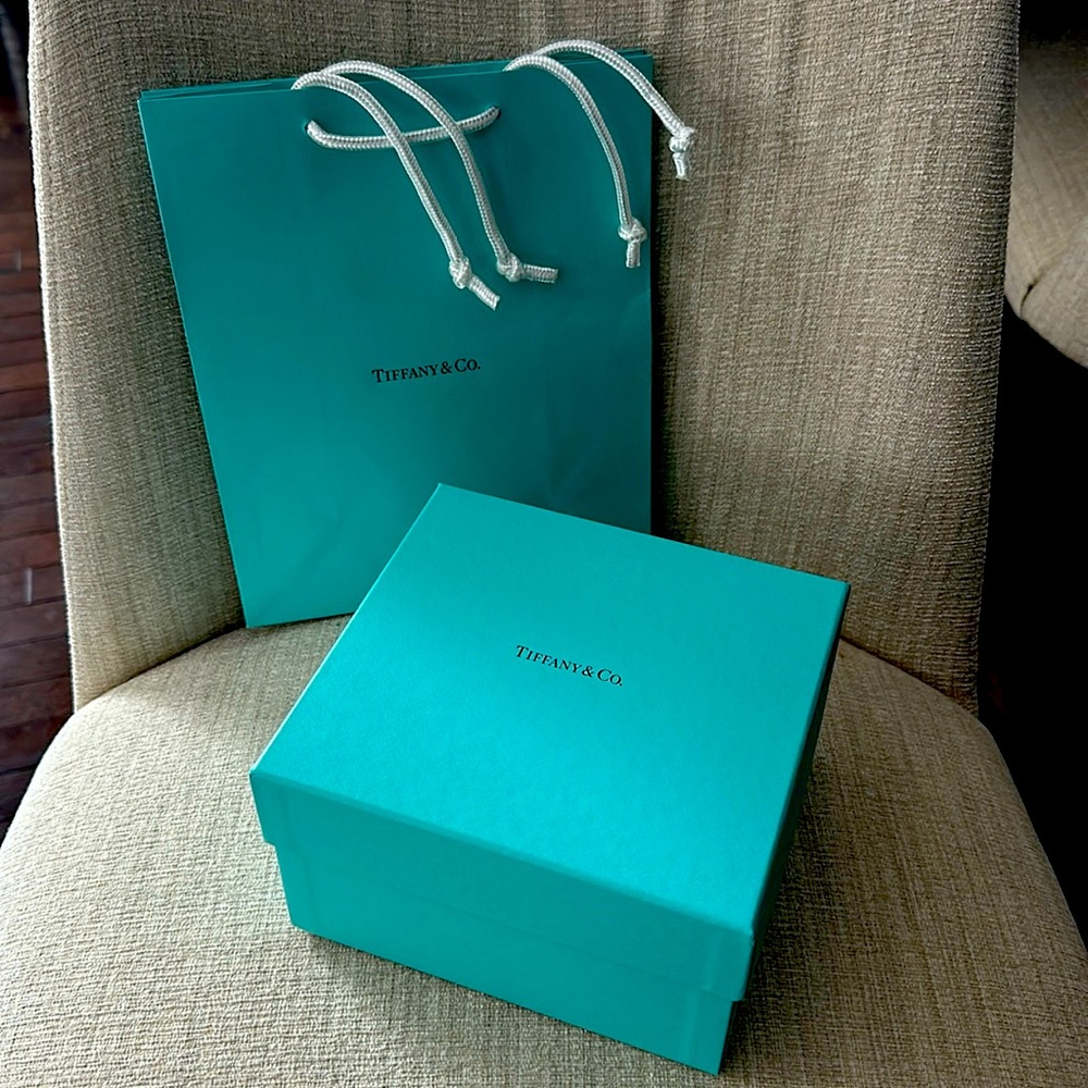 Authentic Tiffany and CO gift box and bag